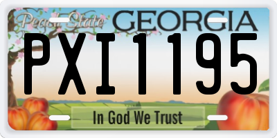 GA license plate PXI1195