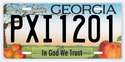GA license plate PXI1201