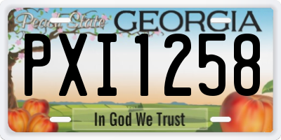 GA license plate PXI1258