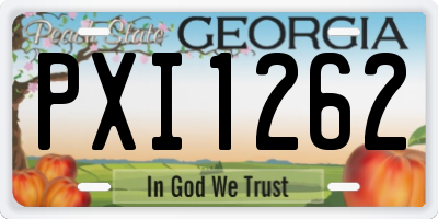 GA license plate PXI1262