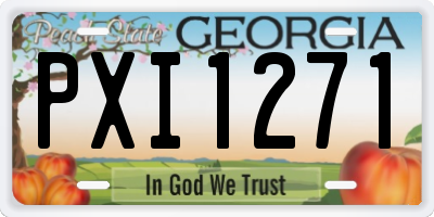 GA license plate PXI1271