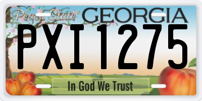 GA license plate PXI1275