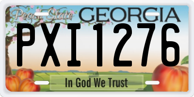 GA license plate PXI1276