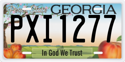 GA license plate PXI1277