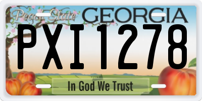 GA license plate PXI1278