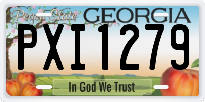 GA license plate PXI1279