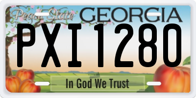 GA license plate PXI1280