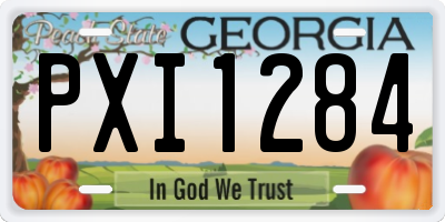GA license plate PXI1284