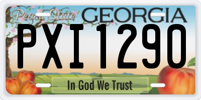 GA license plate PXI1290
