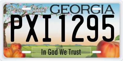 GA license plate PXI1295