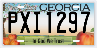 GA license plate PXI1297