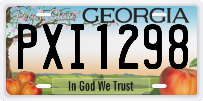 GA license plate PXI1298
