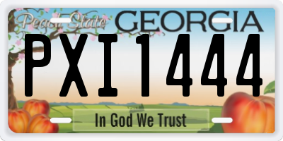 GA license plate PXI1444