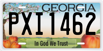 GA license plate PXI1462