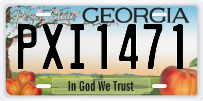 GA license plate PXI1471
