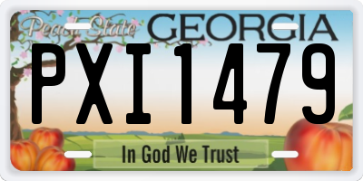 GA license plate PXI1479