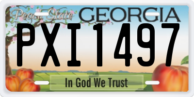 GA license plate PXI1497