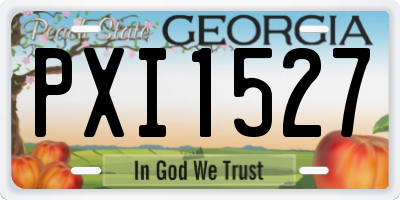 GA license plate PXI1527