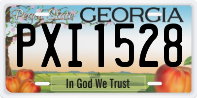 GA license plate PXI1528
