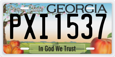 GA license plate PXI1537