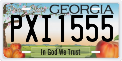 GA license plate PXI1555