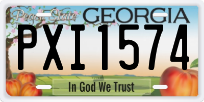 GA license plate PXI1574