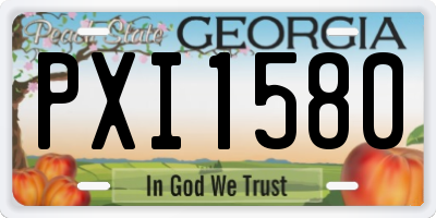 GA license plate PXI1580