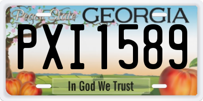 GA license plate PXI1589
