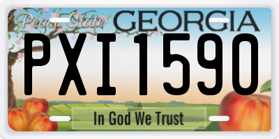 GA license plate PXI1590