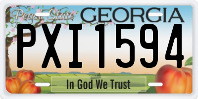 GA license plate PXI1594