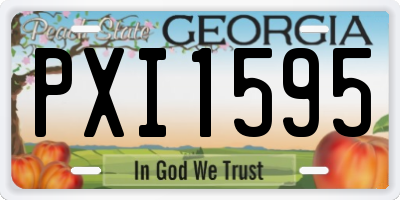 GA license plate PXI1595