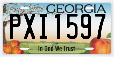 GA license plate PXI1597