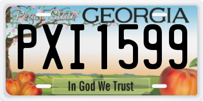 GA license plate PXI1599