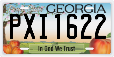 GA license plate PXI1622