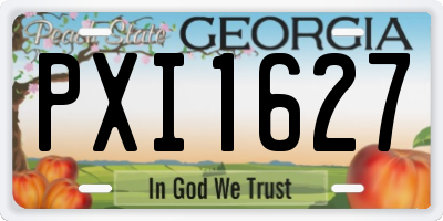 GA license plate PXI1627