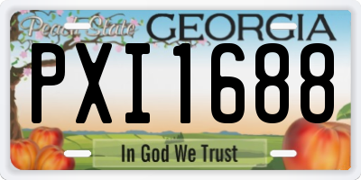 GA license plate PXI1688