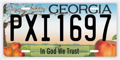GA license plate PXI1697
