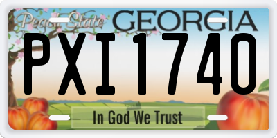 GA license plate PXI1740