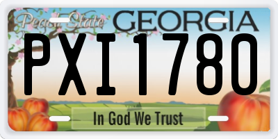 GA license plate PXI1780