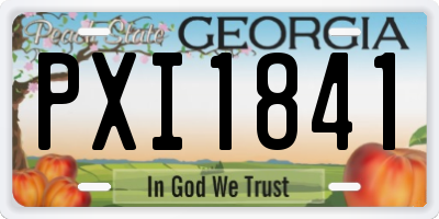 GA license plate PXI1841