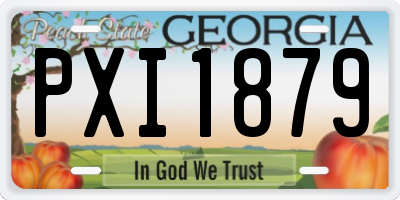GA license plate PXI1879