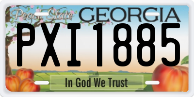 GA license plate PXI1885