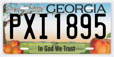 GA license plate PXI1895