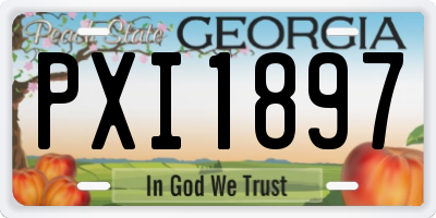 GA license plate PXI1897
