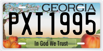GA license plate PXI1995
