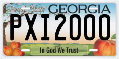 GA license plate PXI2000