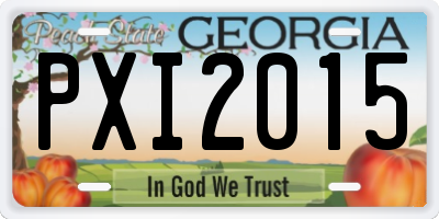 GA license plate PXI2015