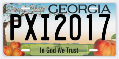 GA license plate PXI2017