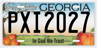 GA license plate PXI2027