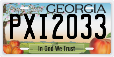 GA license plate PXI2033